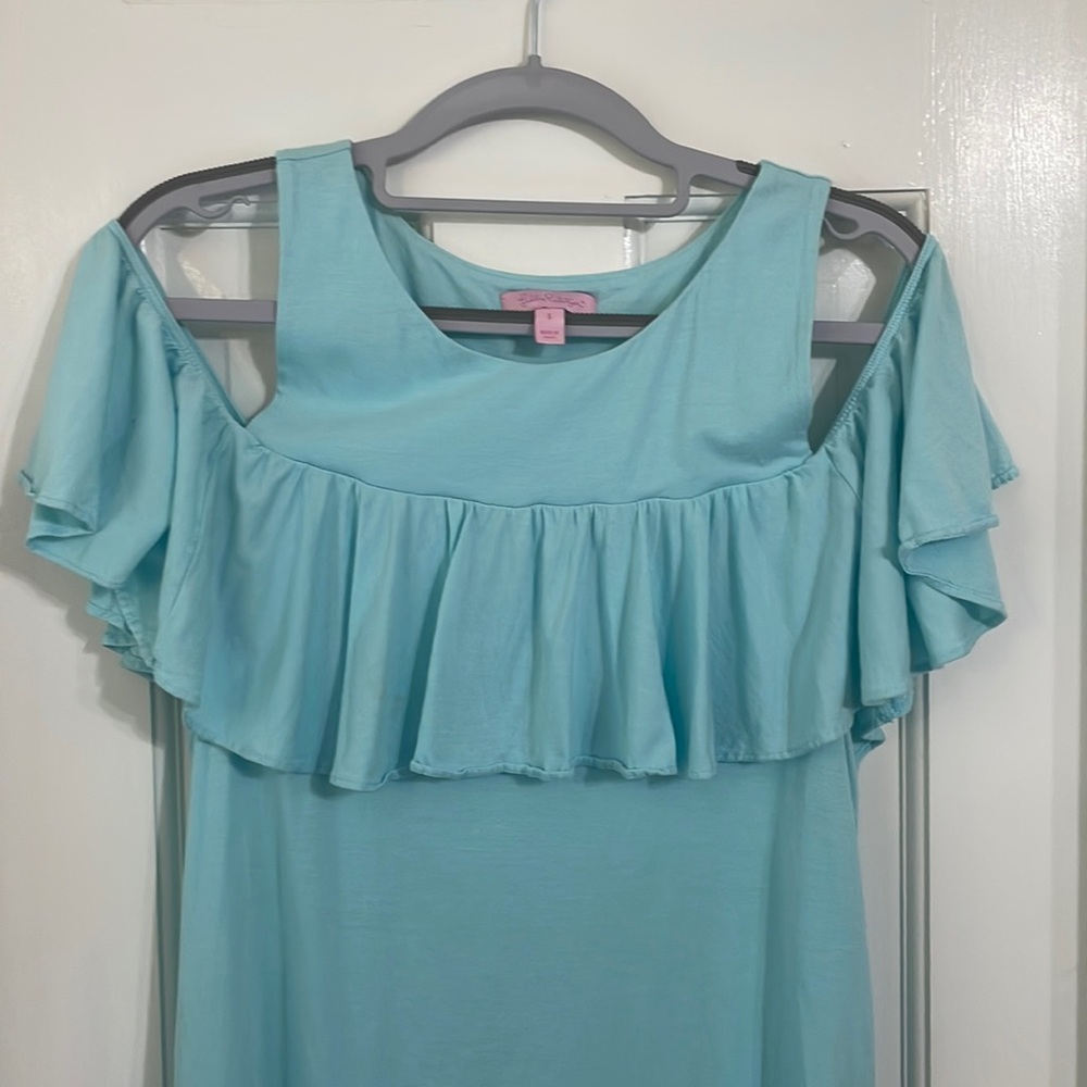 Lilly Pulitzer - small - blue off the shoulder top